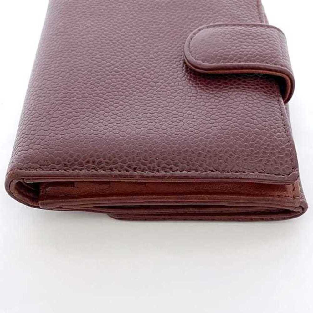 CHANEL Red Caviar Leather Logo Wallet - Picture 8 of 11